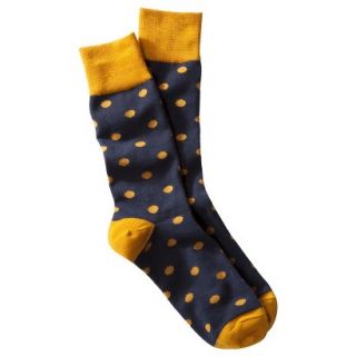 Merona Mens 1pk Dress Socks   Navy/Gold Polka Dots