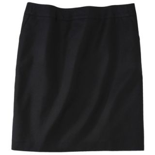 Merona Womens Plus Size Refinded Pencil Skirt   Black 24W