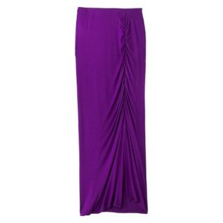 Mossimo Womens Drapey Knit Maxi Skirt   Fresh Iris L