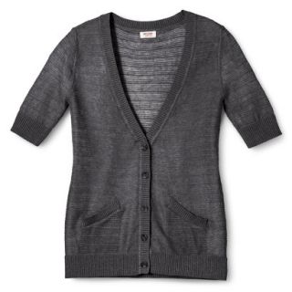 Mossimo Supply Co. Juniors Short Sleeve Cardigan   Charcoal M(7 9)