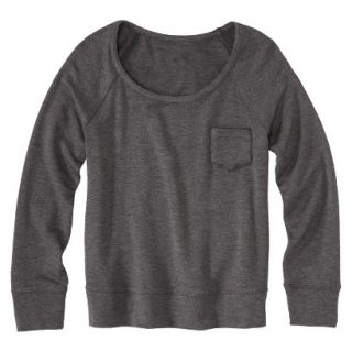 Merona Womens Plus Size Long Sleeve Sweatshirt   Gray 1