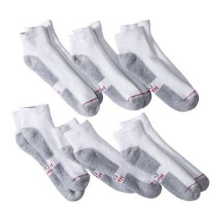 Hanes Premium Mens 6pk Athletic Ankle Socks   White