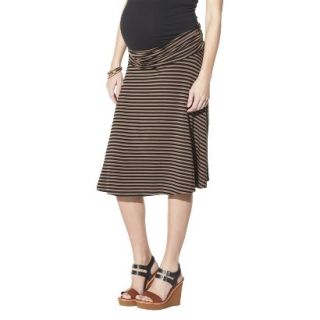 Merona Maternity Fold Over Waist Knit Skirt   Gray/Black XL