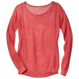 Mossimo Supply Co. Juniors Mesh Sweater   Coral L(11 13)