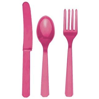 Bright Pink Asst. Cutlery