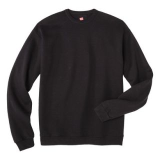 Hanes Premium Mens Fleece Crew Neck Sweatshirt   Black XL