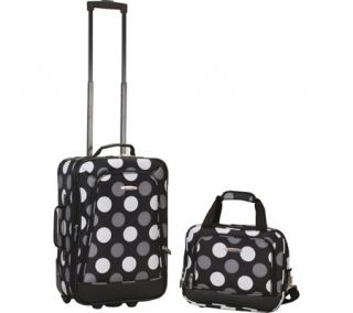 Rockland 2 Piece Luggage Set F102   New Black Dot Luggage Sets