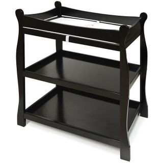 Sleigh style Black Changing Table