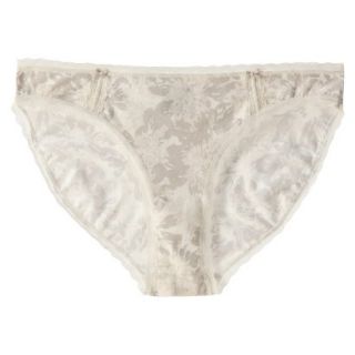 Gilligan & OMalley Womens Cotton With Lace Bikini   White Floral XS
