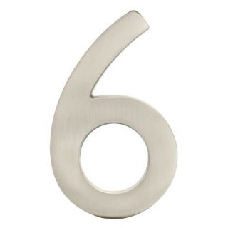 Architectural Mailboxes 5 House Number 6   Satin Nickel