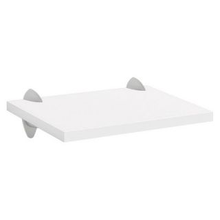 Wall Shelf White Sumo Shelf With Silver Ara Supports   18W x 16D