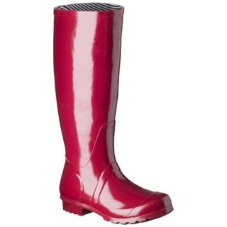 Womens Classic Tall Rain Boot   Red 7