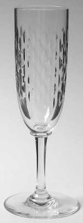 Baccarat Paris (Cut) Fluted Champagne   Vertical Cuts On Bowl, Smooth Stem
