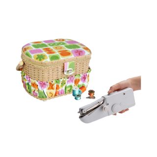 Michley 42 pc. Sewing Basket & Handheld ZDML 2 Sewing Machine