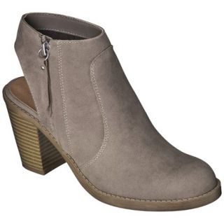 Womens Mossimo Kacie Open Heel Ankle Boots   Taupe 6