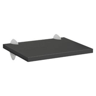 Wall Shelf Black Sumo Shelf With Silver Ara Supports   18W x 12D