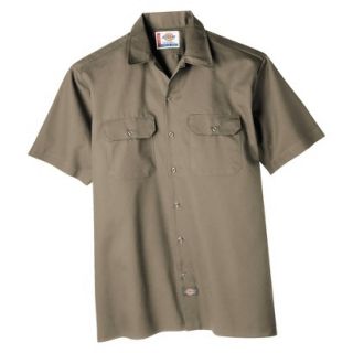 Dickies Mens Original Fit Short Sleeve Work Shirt   Khaki M