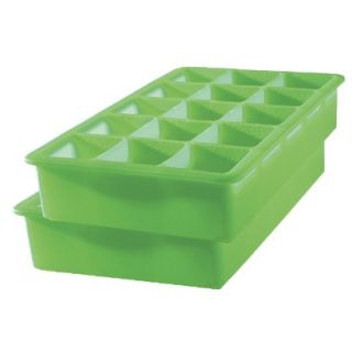 Tovolo Perfect Cube Silicone Ice Cube Trays, 2 pk   Green