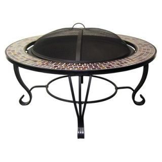 Round Mosaic Fire Table