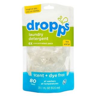 Dropps Scent + Dye Free High Efficiency Laundry Detergent Pacs 80 ct