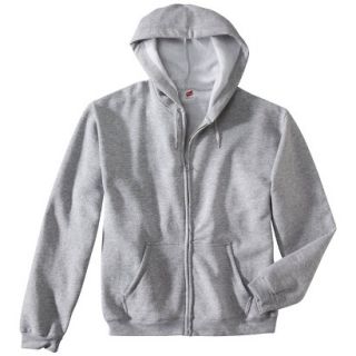 Hanes Premium Mens Fleece Zip Up Hooded Sweatshirt   Grey L