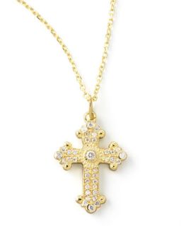 Byzantine Cross Necklace, Yellow Gold   KC Designs