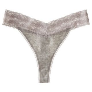 Gilligan & OMalley Womens Cotton Span Thong   Heather Gray M
