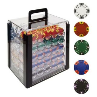 Trademark Global Tri Color Ace/King Clay Poker Chips