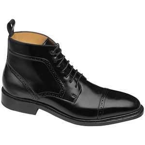 Johnston & Murphy Mens Hutchins Cap Toe Boot Black Boots, Size 12 M   15 0535