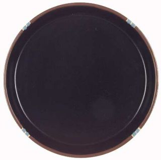 Dansk Mesa Black Dinner Plate, Fine China Dinnerware   Mesa, Black Body, Rust,Wh