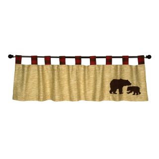 Trend Lab Northwoods Tab Top Valance, Red/Tan/Brown