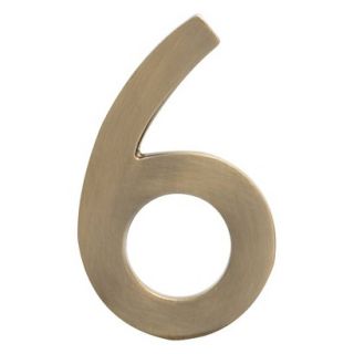 Architectural Mailboxes 5 House Number 6   Antique Brass