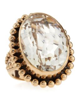 Rock Crystal Oval Ring