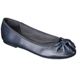 Womens Sam & Libby Chelsea Bow Genuine Leather Flat   Navy 7.5