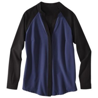 Liz Lange for Target Maternity Long Sleeve Shirt  Blue/Black XS