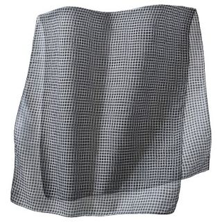 Merona Checkered Print Fashion Scarf   Black