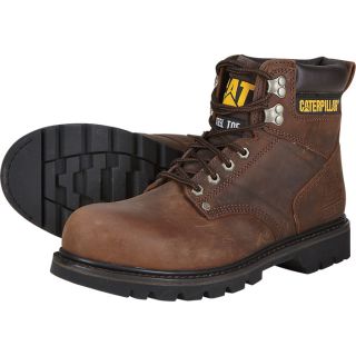 CAT 6In. 2nd Shift Steel Toe Boot   Dark Brown, Size 12 Wide, Model P89586