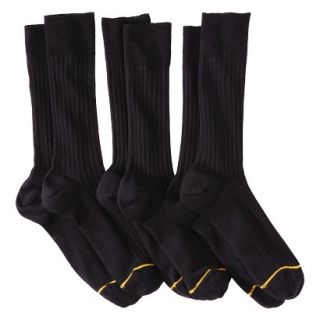 Auro a Gold Toe Brand Mens 3pk Ribbed Dress Socks   Black