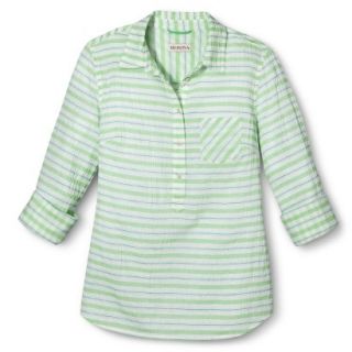 Merona Womens Gauze Popover Favorite Shirt   Pristine Green   XSM