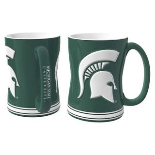 Boelter Brands NCAA 2 Pack Michigan State Spartans Sculpted Relief Style Coffee