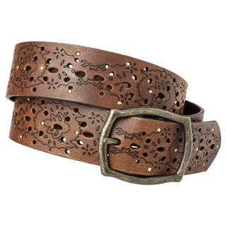 Mossimo Supply Co. Laser Perforated Studded Belt   Brown M