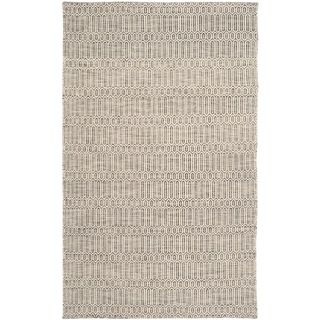 Safavieh Hand woven Sumak Grey Wool Rug (6 X 9)