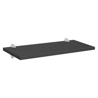 Wall Shelf Black Sumo Shelf With Silver Ara Supports   32W x 12D