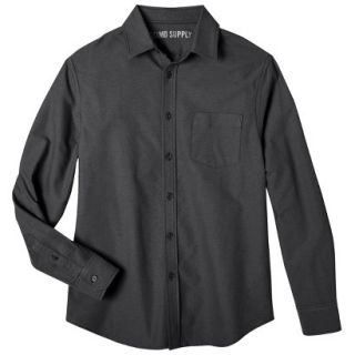 Mossimo Supply Co. Mens Long Sleeve Oxford Button Down   Ebony XXL