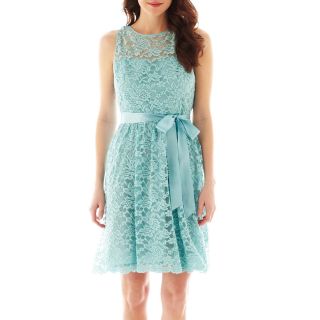 LILIANA Simply Sleeveless Lace Fit and Flare Dress, Spearmint