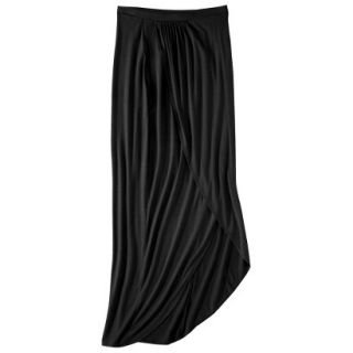 Mossimo Womens Wrap Front Maxi Skirt   Black XL