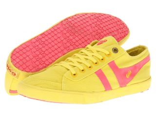 Gola Quota   Neon Womens Lace up casual Shoes (Yellow)