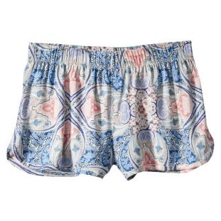 Mossimo Supply Co. Juniors Soft Printed Short   Blue/Coral L(11 13)
