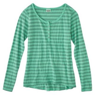 Mossimo Supply Co. Juniors Long Sleeve Henley   Tropic Green XXL(19)