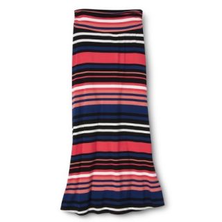 Merona Womens Knit Maxi Skirt   Coral/Waterloo Blue Stripe   XXL